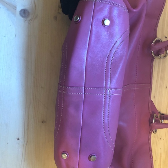 Coach XL SoHo PinkLeather Bleecker Tote Bag Carryall - Picture 5 of 16